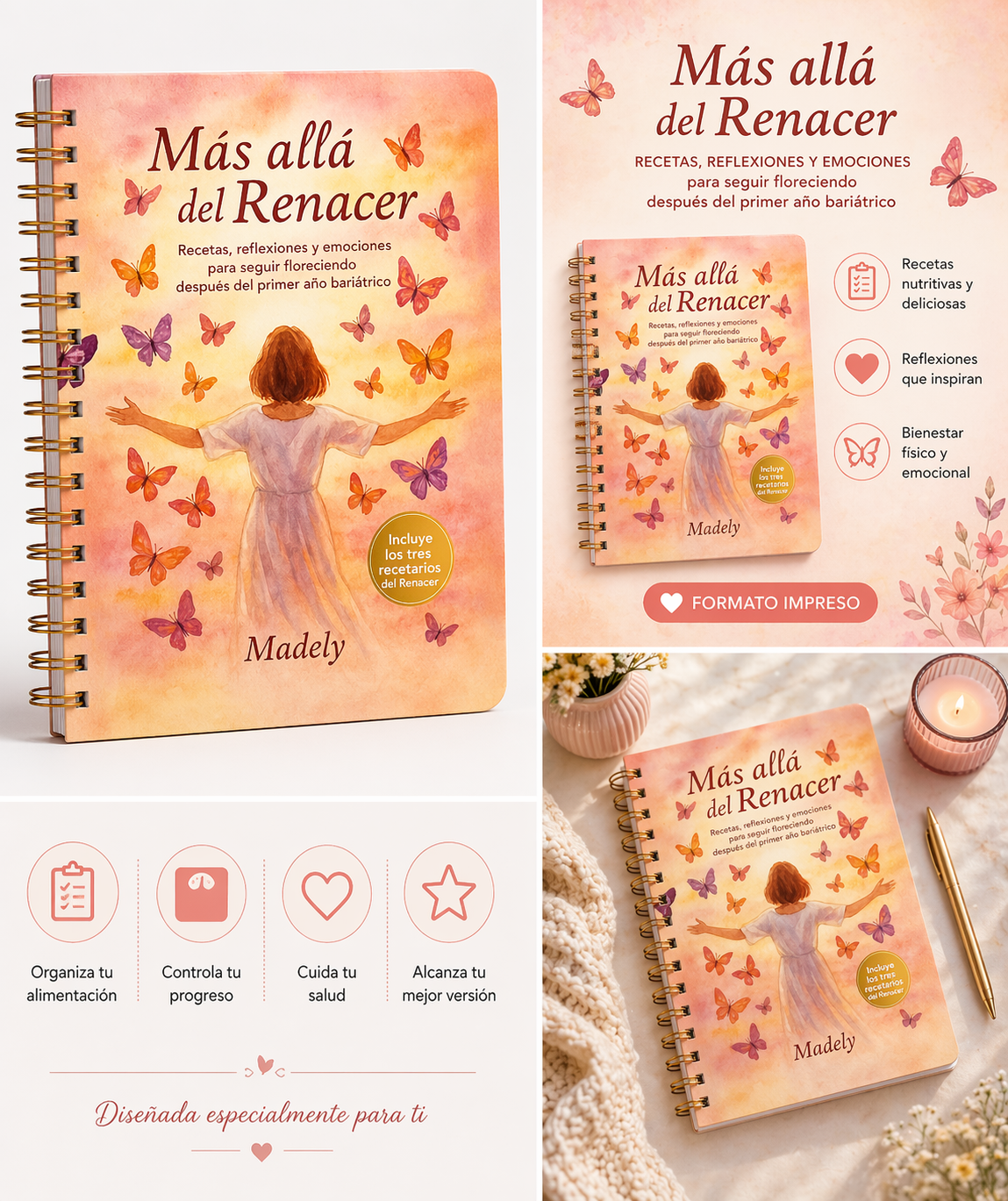 Recetario impreso "Más allá del renacer"